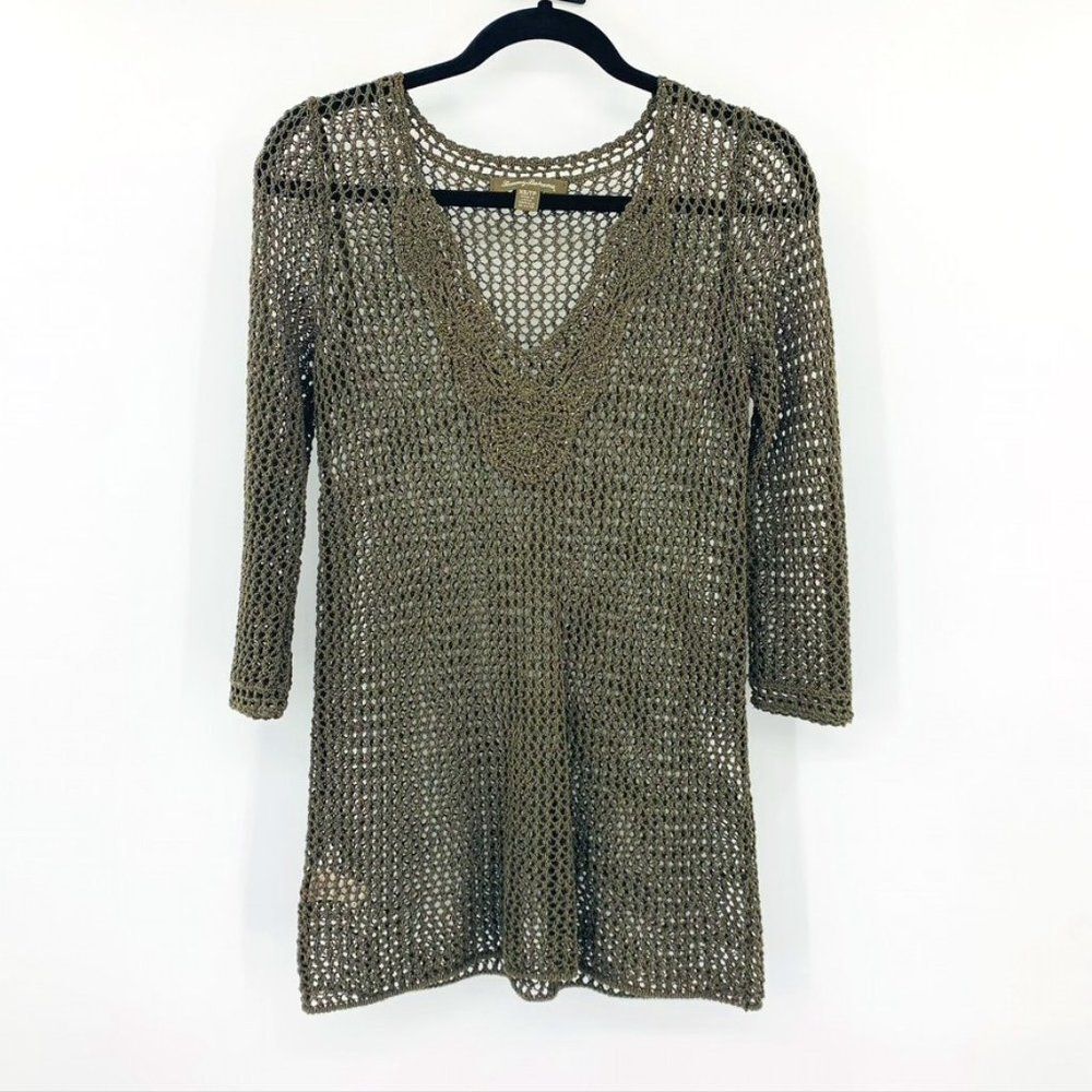 Tommy Bahama Knit‎ Mesh Top Sz XS